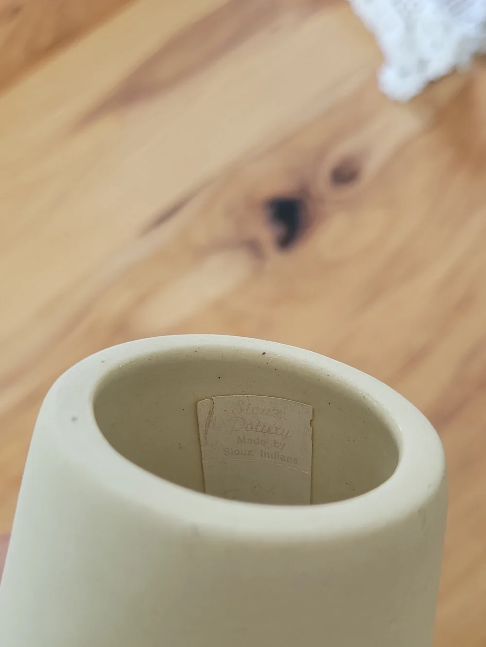Vintage Sioux Pottery Vase Signed Marion Selwyn Jones SPRC SD Geometric